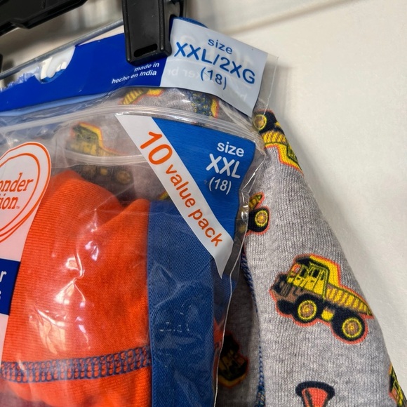 Wonder Nation Orange and Blue Underwear Set Fun Cartoon Prints - Picture 3 of 3